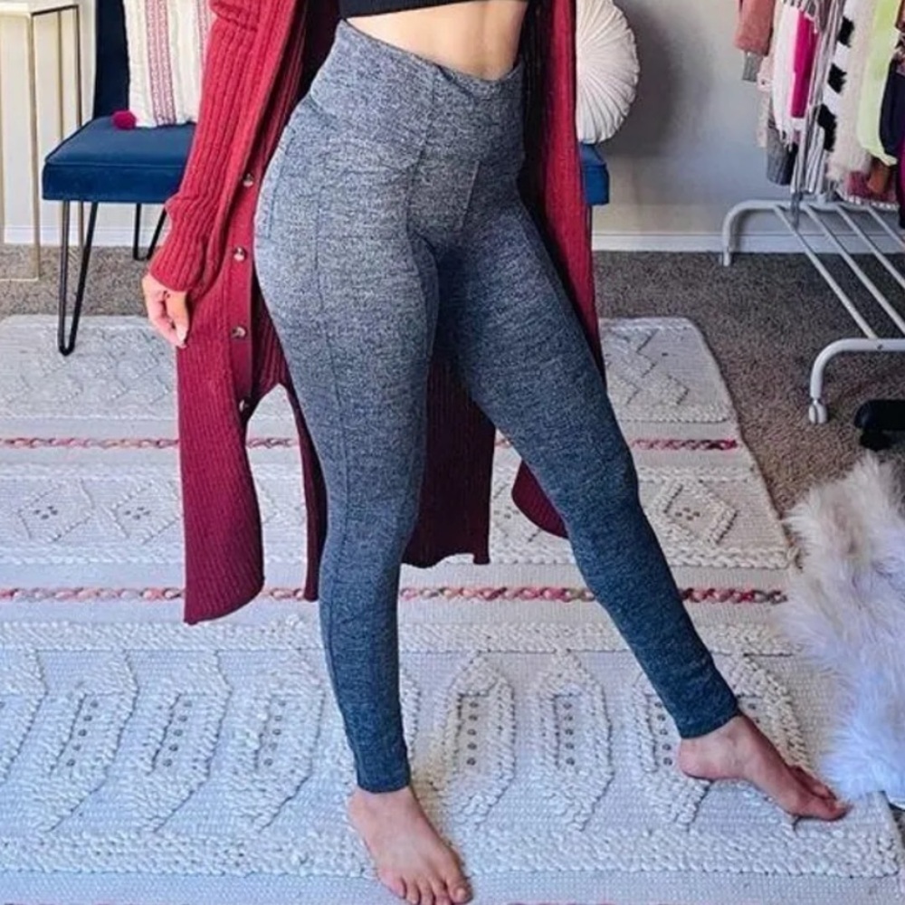 Athleta Herringbone Metro High Waisted Leggings Black M - Picture 3 of 8